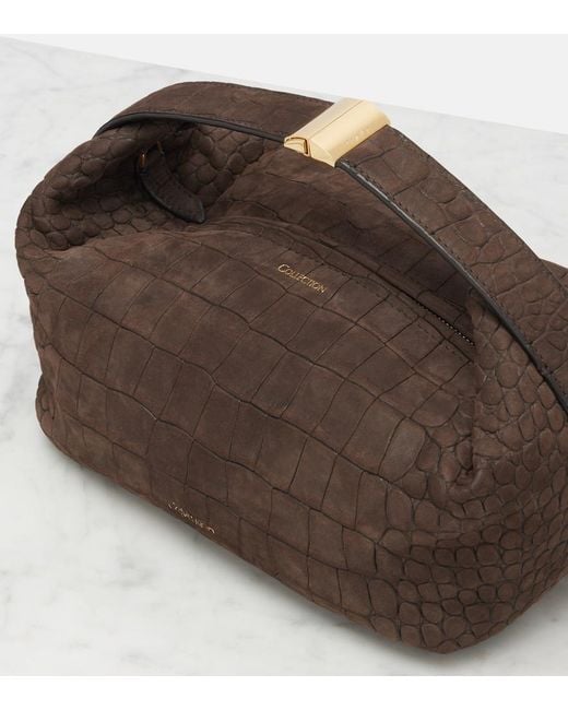 Calvin Klein Brown Andy Small Leather Shoulder Bag