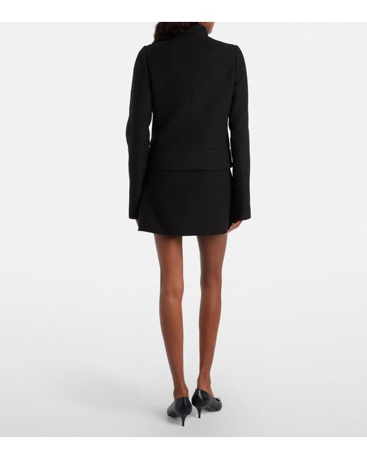 Courreges Black Tweed Miniskirt