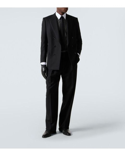 Tom Ford Black Wool Suit Pants for men