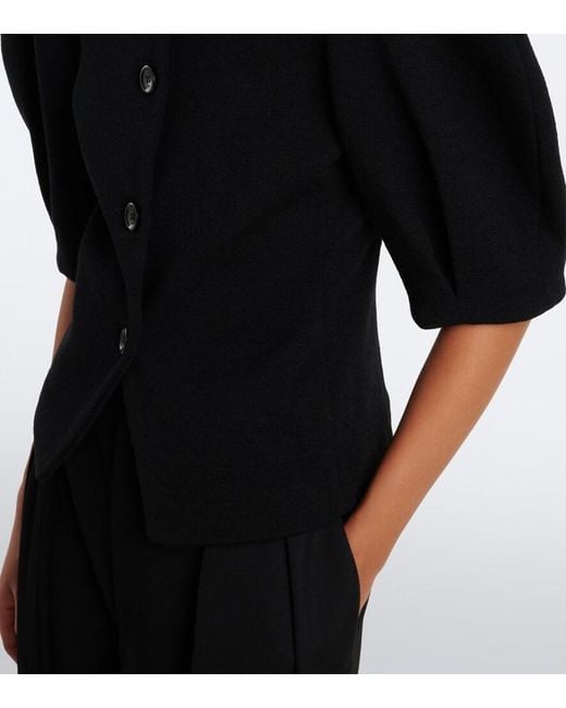 Max Mara Black Jersey Jacquard Jacket