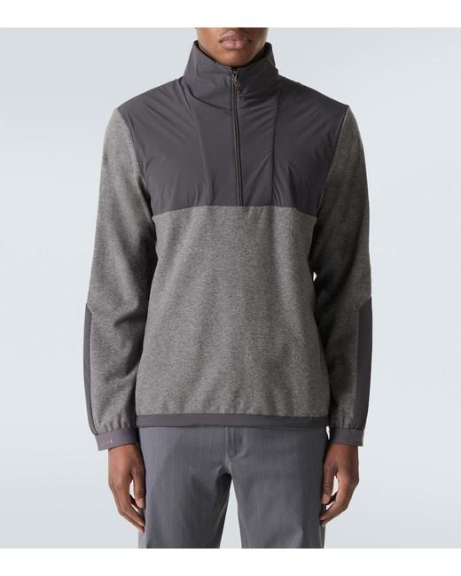 Sease Gray Wool And Cashmere Jersey Jacket for men
