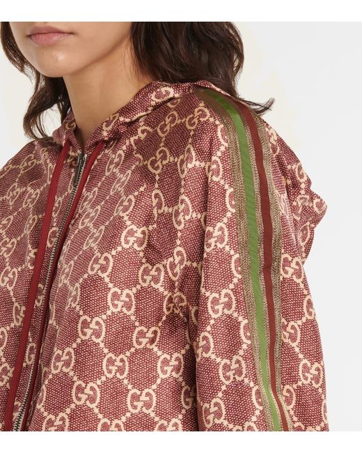 Gucci Multicolor GG Supreme Printed Silk Twill Hoodie