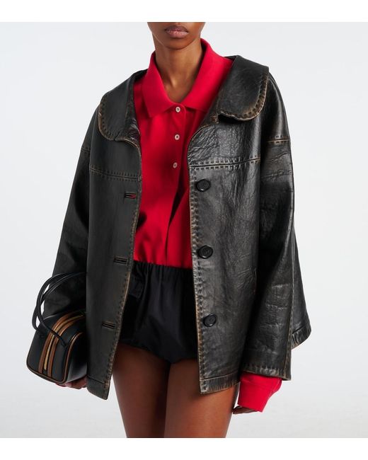 Prada Black Leather Jacket