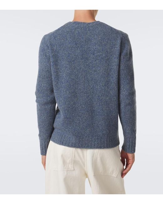 Allude Blue Cashmere Sweater for men