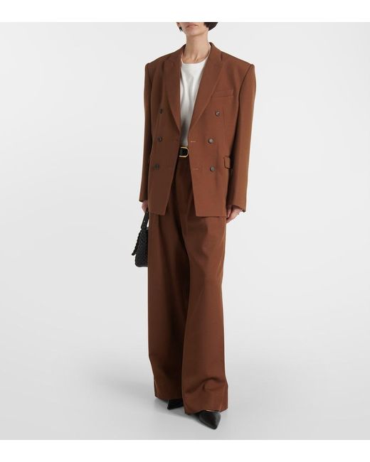 Wardrobe NYC Brown Double-Breasted Wool Blazer