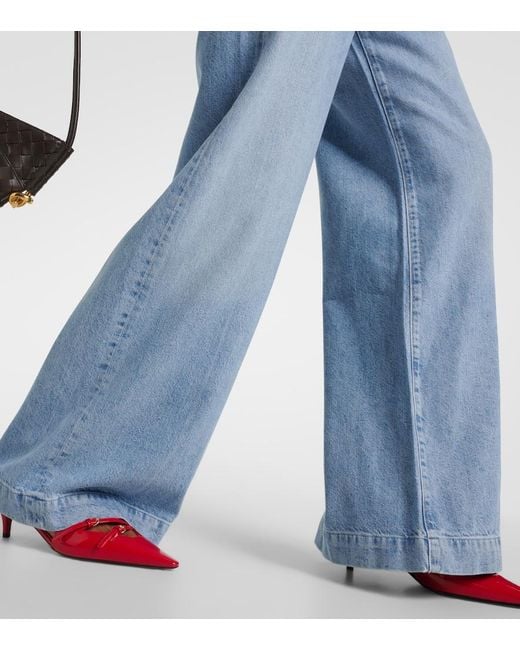 Citizens of Humanity Blue Beverly High-Rise Wide-Leg Jeans
