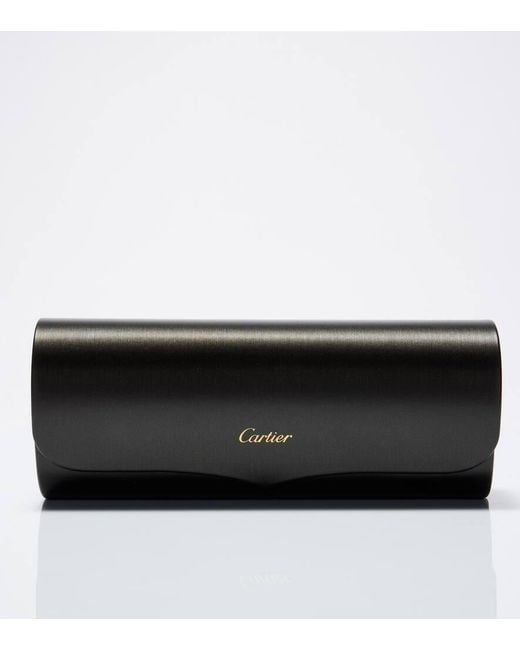 Occhiali Da Sole Squadrati Signature C di Cartier in Brown