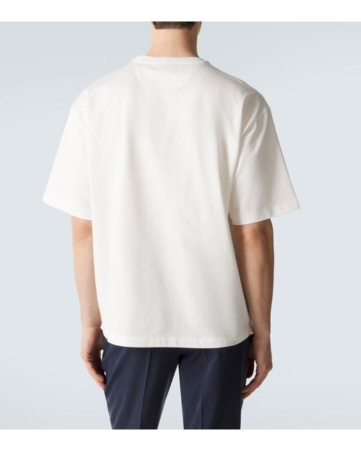 Ralph Lauren White Embroidered Cotton-Blend Jersey T-Shirt for men