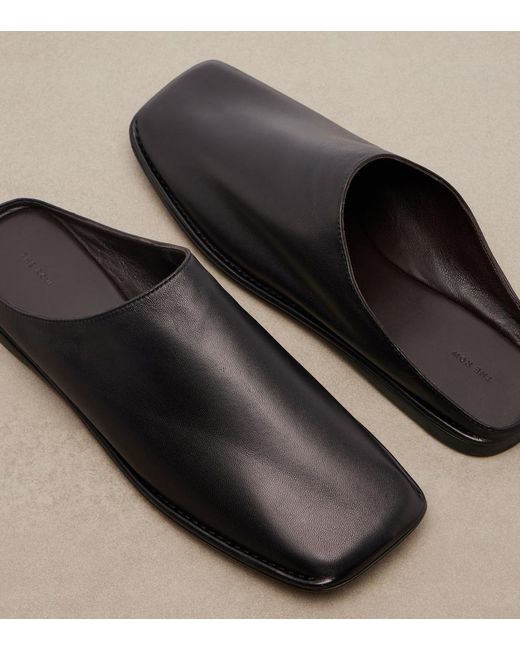 The Row Brown Piper Leather Mules