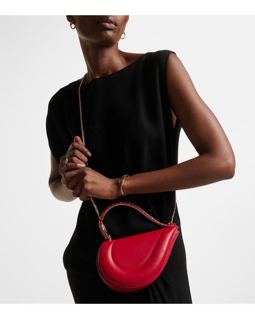 BVLGARI Red Serpenti Cuore 1968 Leather Top-Handle Bag