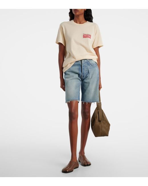 Maison Margiela Natural Printed Cotton Jersey T-Shirt