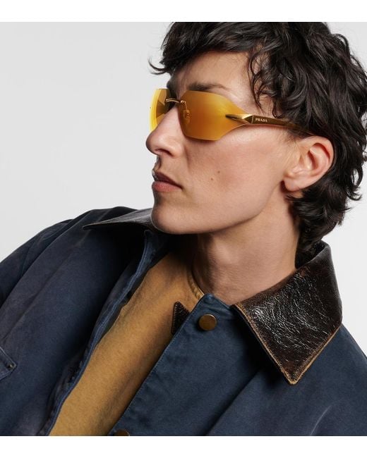 Prada Brown Square Sunglasses