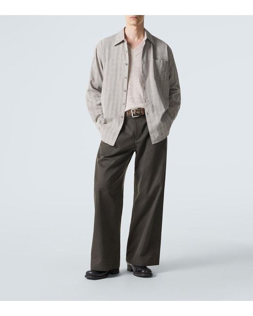 Our Legacy Gray Bridge Cotton Chinos for men