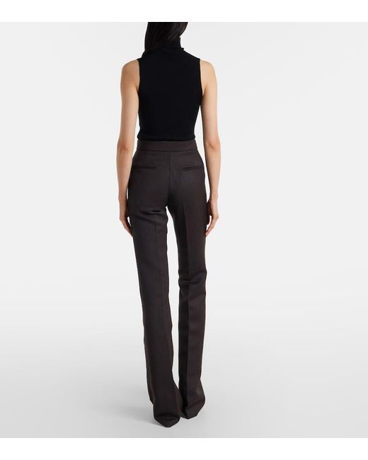 Alex Perry Black High-Rise Flared Pants