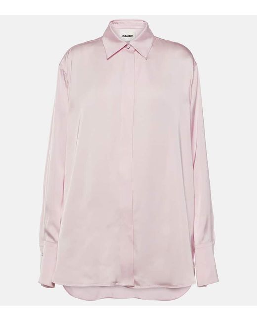 Jil Sander Pink Powder Satin Shirt