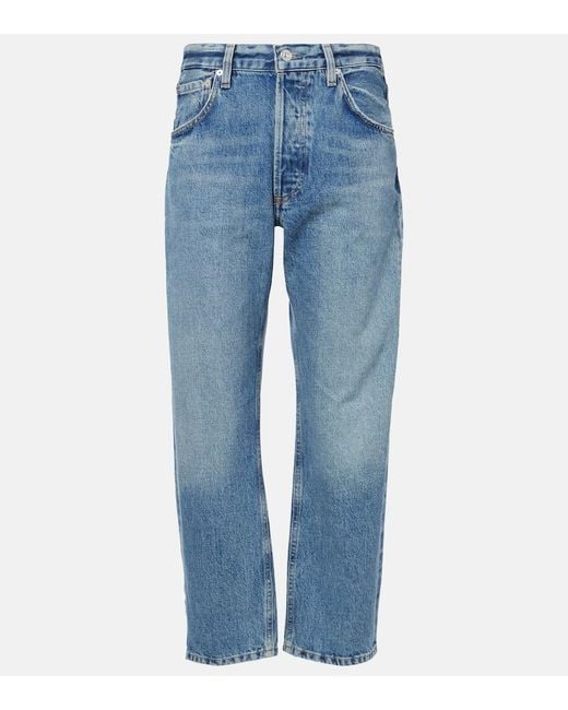 Citizens of Humanity Blue Winslow Mid-Rise Straight Jeans