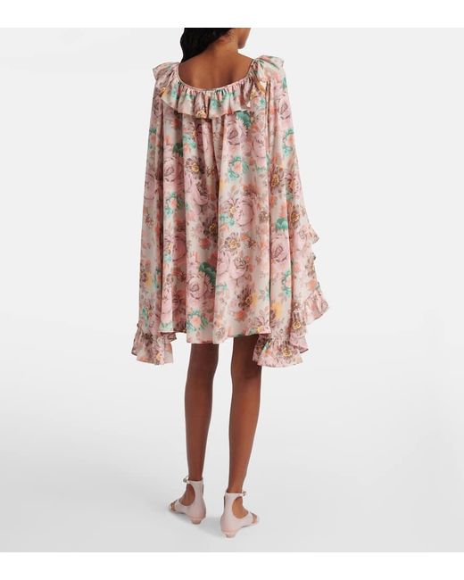 Chloé Red Minikleid Aus Crepe De Chine Aus Seide