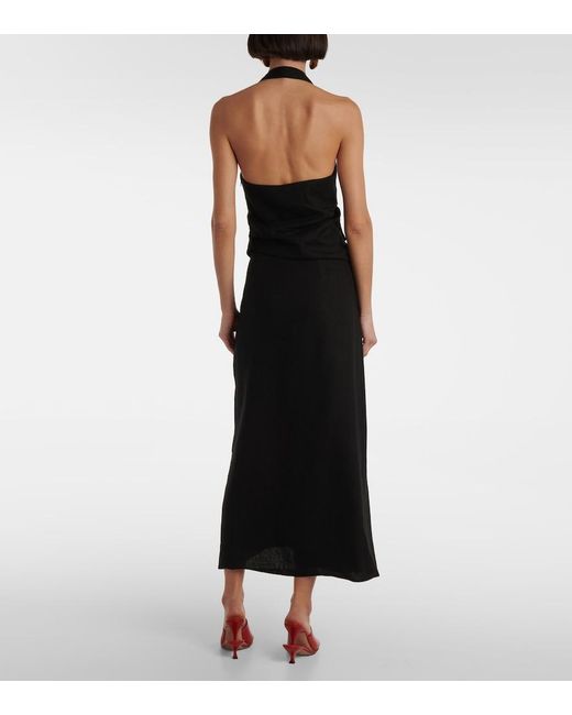 Sir Black Dorian Linen-Blend Top