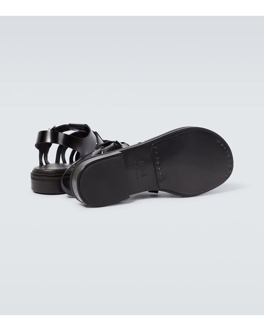 AMI Sandalen aus Leder in Black für Herren