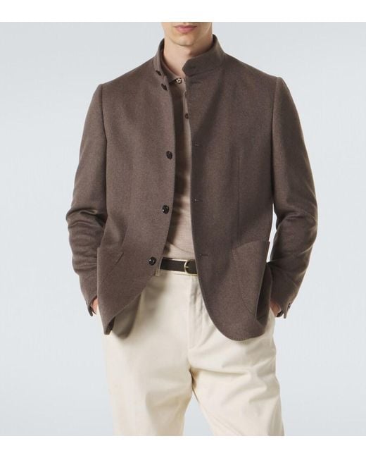 Lardini Brown Cashmere Jacket for men