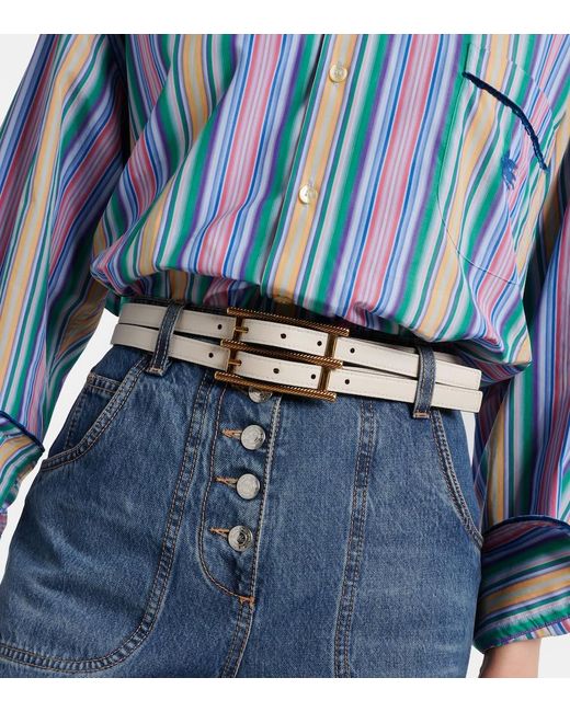 Etro Brown Reversible Leather Belt