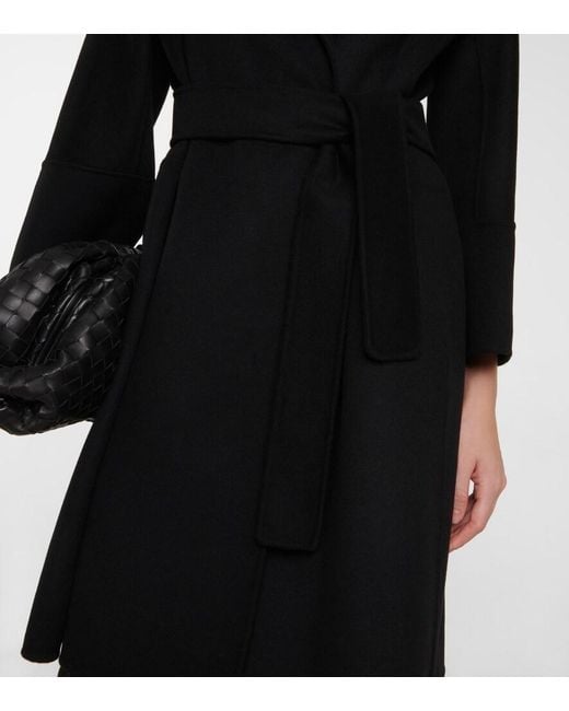 Max Mara Black Arona Wool Coat