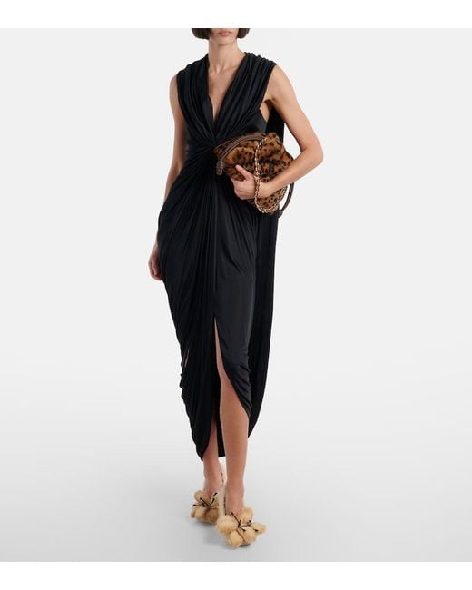 Loewe Metallic Toy Floral-Applique Shearling Pumps