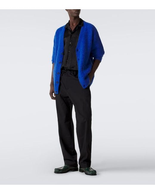 Dries Van Noten Black Leather Loafers for men