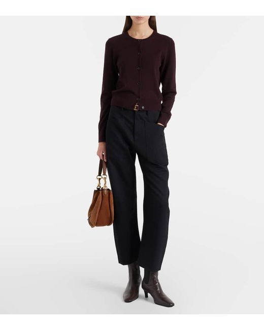 Nili Lotan Purple March Cashmere Cardigan