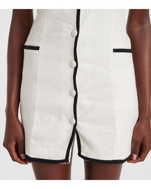Faithfull The Brand Natural Jane Linen Minidress