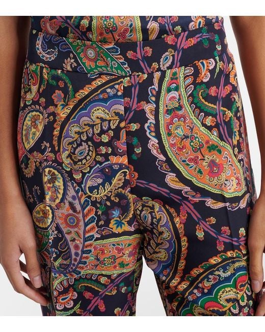 Etro Multicolor Paisley Straight Pants