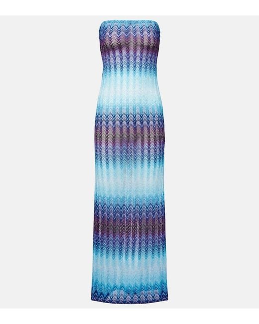 Missoni Blue Lame Beach Cover-Up