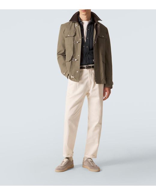 Brunello Cucinelli Blue Cotton Overshirt for men