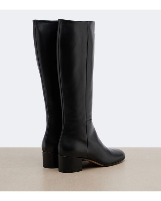 Gianvito Rossi Black Joelle Leather Knee-High Boots