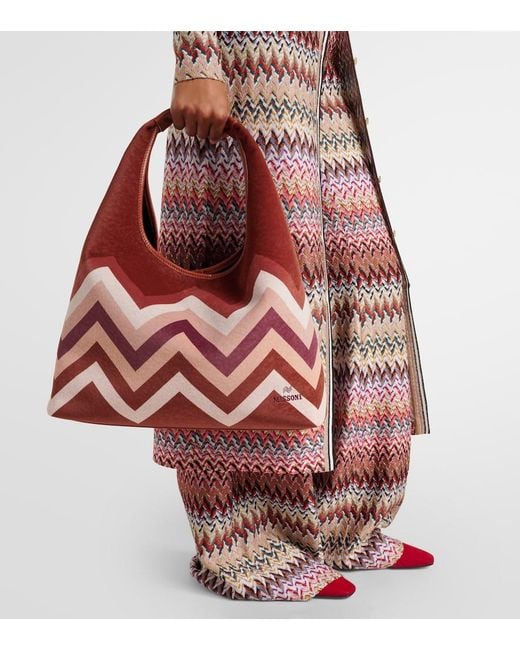 Borsa Large A Zig Zag di Missoni in Red