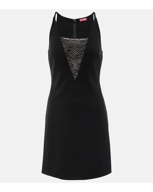 Staud Black Juliette Minidress