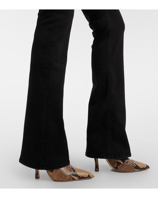 7 For All Mankind Blue Mid-Rise Bootcut Jeans