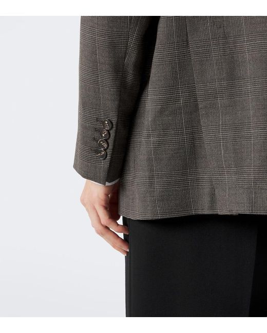 Simone Rocha Black Checked Embellished Wool Blazer for men