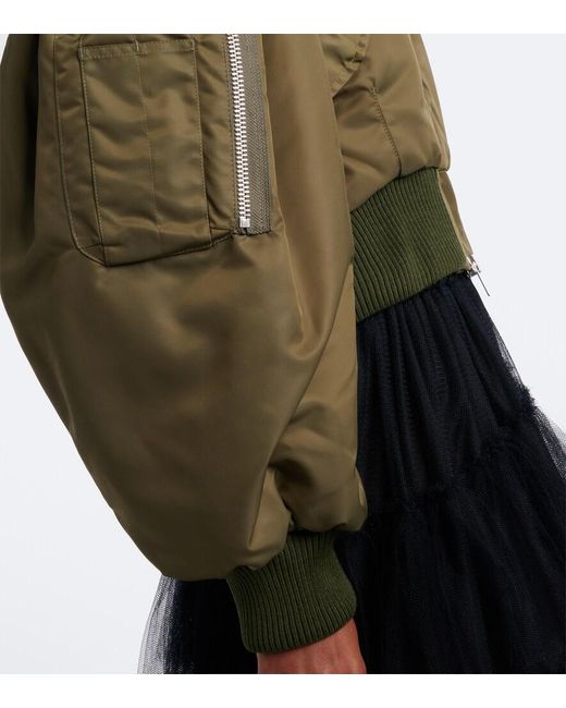 Chaqueta Bomber Acolchada Con Capucha Simone Rocha de color Green