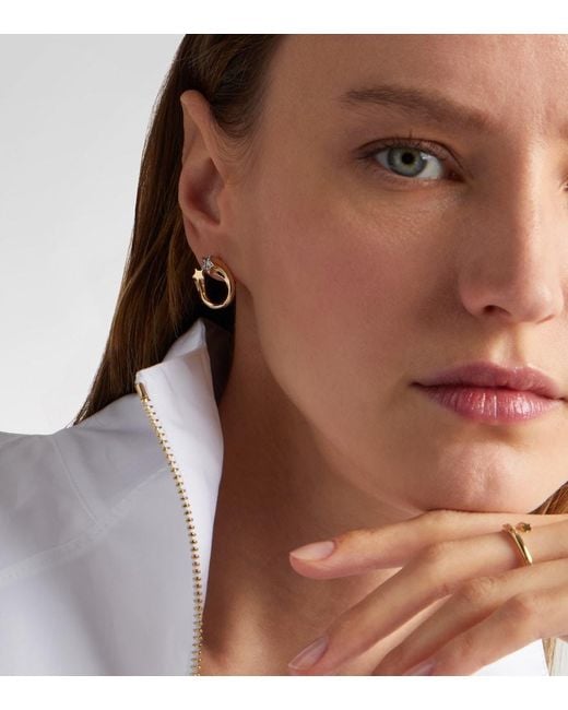 Roxanne First White Shooting Star 14Kt Earrings With Diamonds