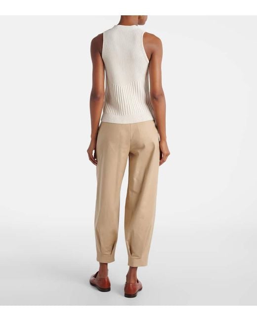 Chaleco Bimba En Mezcla De Algodon Max Mara de color White