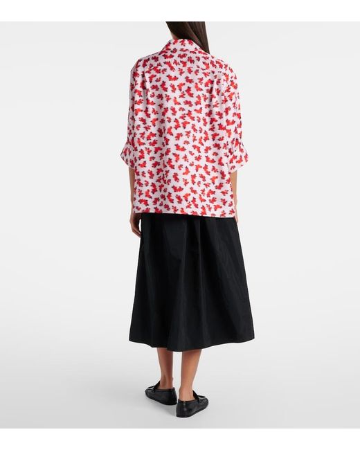 Jil Sander Red Printed Shirt