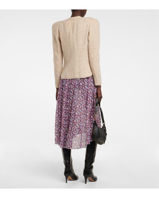 Isabel Marant Natural Nelly Wool-blend Jacket