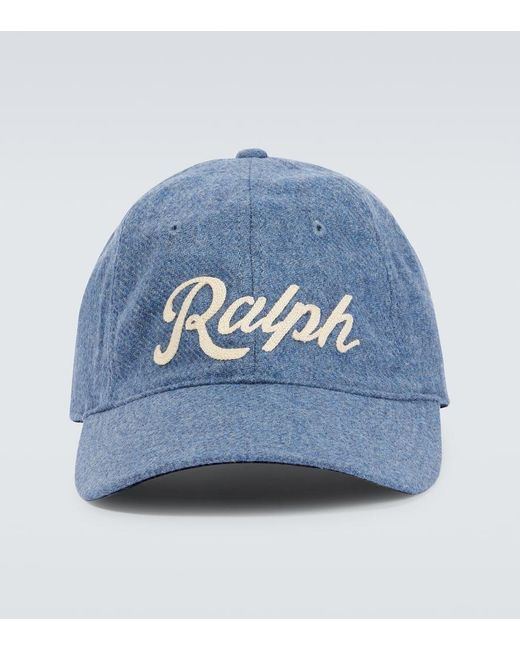 Cappello da baseball con pelle di Polo Ralph Lauren in Blue da Uomo