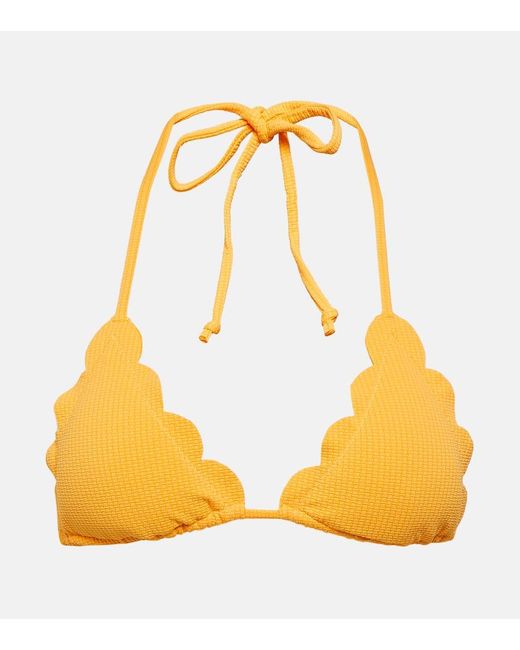 Top de bikini triangular Broadway Marysia Swim de color Yellow