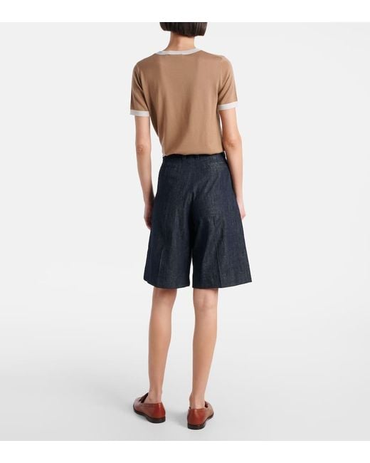 Bermudas Frank En Denim Max Mara de color Blue
