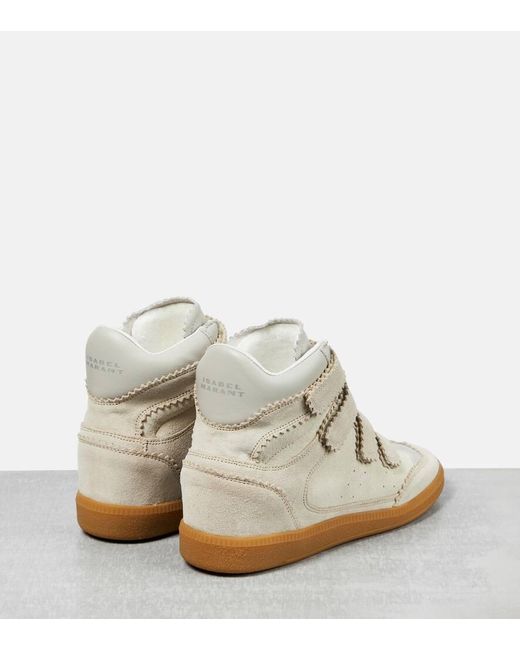 Isabel Marant White Bilsy Suede High-top Sneakers
