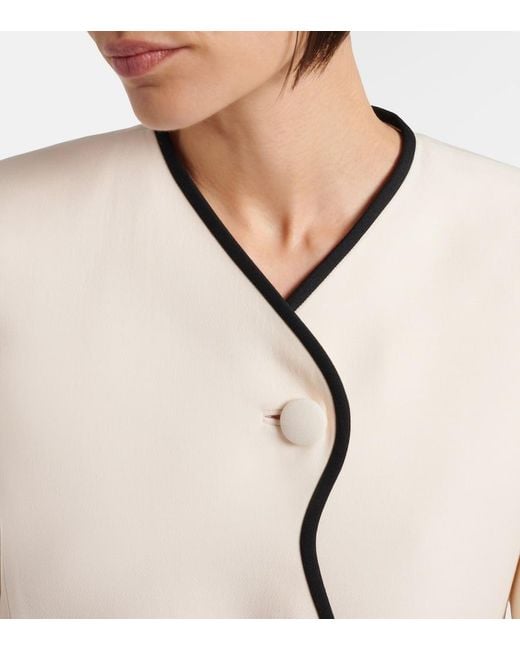 Valentino Natural Crepe Couture Scalloped Jacket