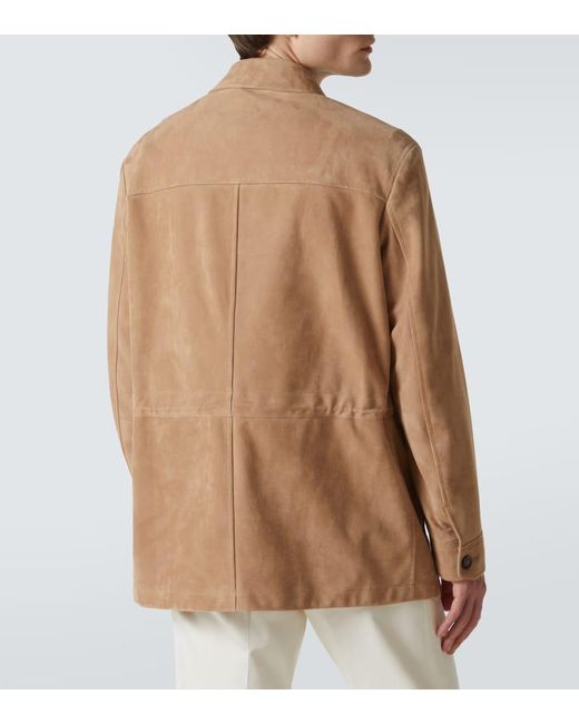 Brioni Natural Suede Field Jacket for men