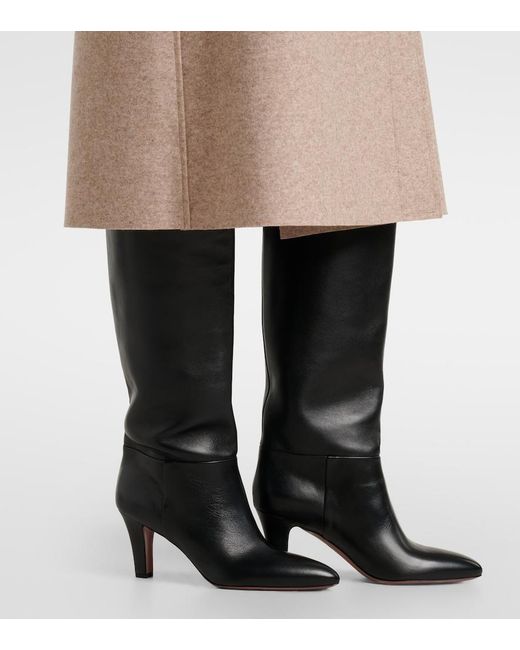 Paris Texas Black Elsa Leather Knee-High Boots